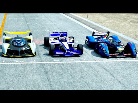 Formula Polyphony Gran Turismo vs McLaren Vision GT vs Red Bull X2010 at Old Monza