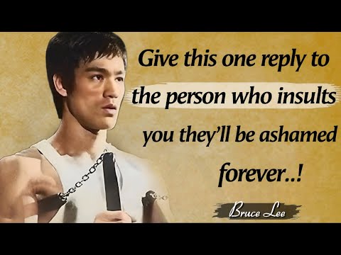 “Say This Once… And They’ll Never Insult You Again.”| “Bruce Lee: Lessons You’ll Never Forget.”