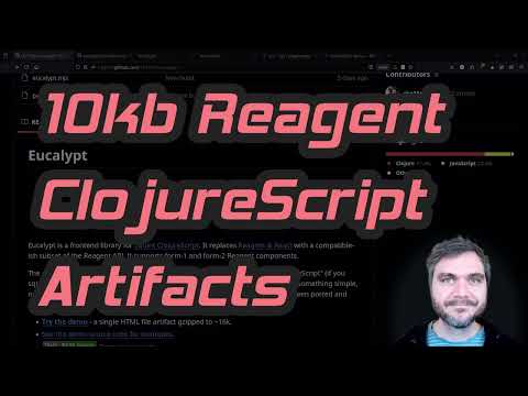 Make UIs in 10kb with "ClojureScript" and "Reagent" (Squint-cljs and Eucalypt)