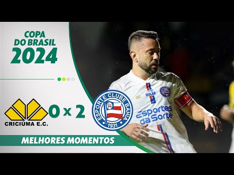Gols e lances de Criciúma x Bahia