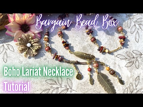 Boho Lariat Necklace Tutorial - Bargain Bead Box - October