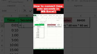 Excel Tips: Convert time into seconds #excel #excelshorts