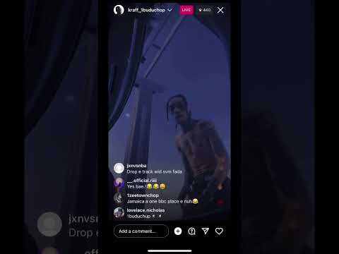 Kraff vibing to skillibeng on instagram live