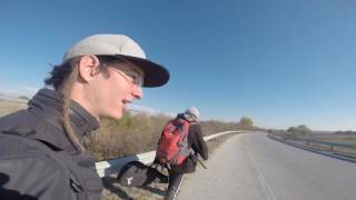 👍 Pretty cowboy hitchhikes with a GUN!