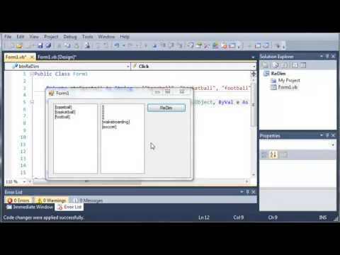 Visual Basic Tutorial   76   Preserve ‏