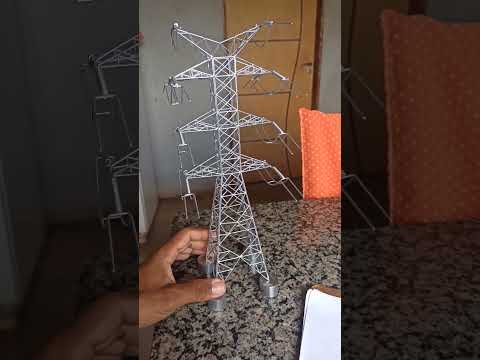 miniatura de torre de transmissão 30cm #torres #estruturasmetálicas #tower #energia #energy