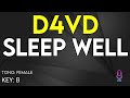 D4VD - Sleep Well - Karaoke Instrumental - Female