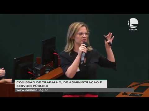 AFT Flávia Lorena na audiência sobre Normas Regulamentadoras de SST, na Câmara dos Deputados