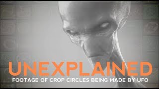 footage of crop circles being made by UFOs