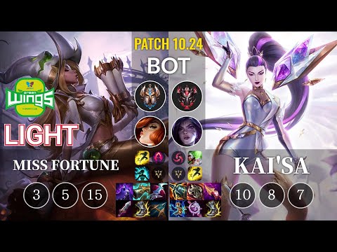 JAG Light Miss Fortune vs Kai'Sa Bot - KR Patch 10.24