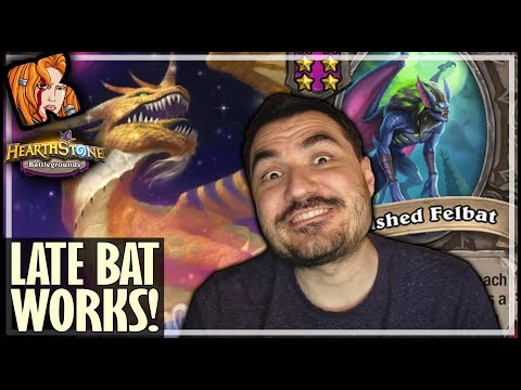 EVEN A LATE BAT MAKES A BUILD! - Hearthstone Battlegrounds