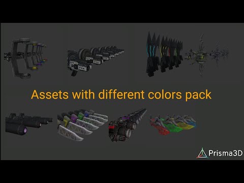 Assets with different colors pack for Prisma3d