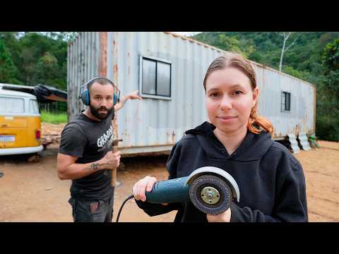 We started building our container house.