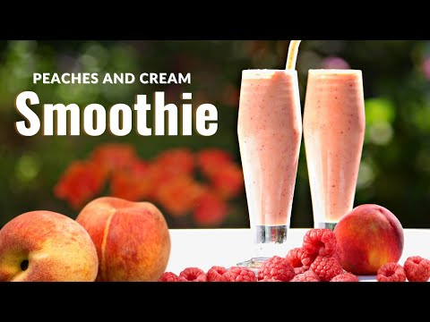 Peach Smoothie | Tastes like Peaches and Cream | How To Make Recipe