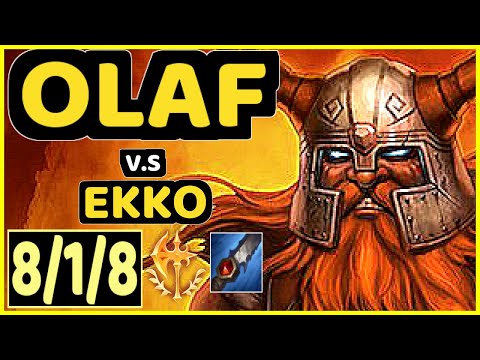 ONFLEEK (OLAF) vs EKKO - 8/1/8 KDA JUNGLE CHALLENGER GAMEPLAY - KR
