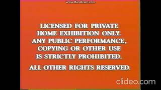 Disney Red FBI Warning Screens And MCA Universal Home Video 1990 1991 Logo