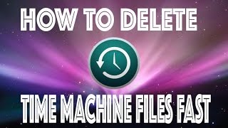 How to delete files inside time machine