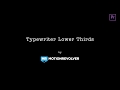Typewriter Lower Thirds MOGRT For Premiere Pro