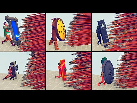 EVERY SHIELD vs SPEAR GOD - Totally Accurate Battle Simulator TABS