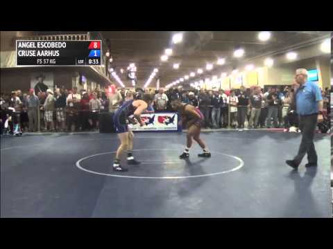 57 kg R2 - Angel Escobedo (NYAC) vs Cruse Aarhus (Panther WC)