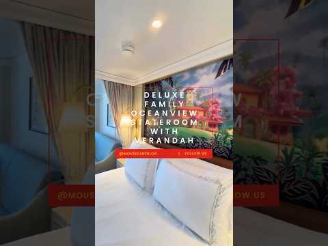 Thumbnail for Disney Treasure Room Tour: Deluxe Family Oceanview Stateroom w/ Verandah-Deck 9, Midship | Room 9100