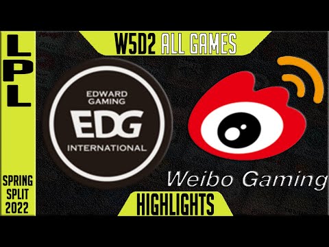 EDG vs WBG Highlights ALL GAMES | LPL Spring 2022 W5D2 | Edward Gaming vs Weibo Gaming