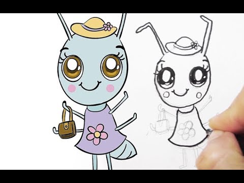 How to draw happy ant Small