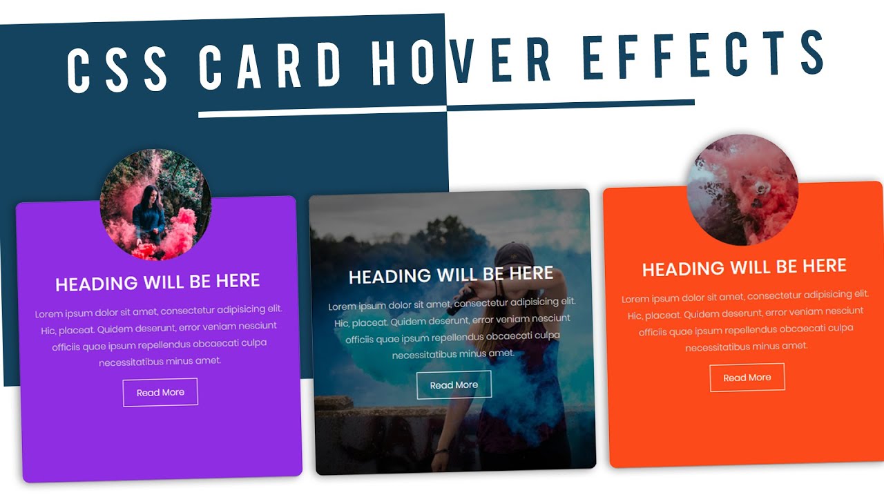 CSS Card Hover Effects | HTML5 & CSS3