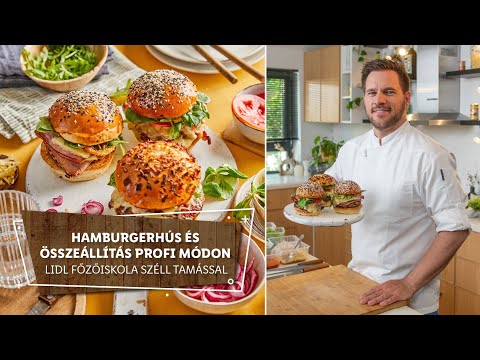 , title : 'Házi hamburger 3 🍔 Hamburgerhús és összeállítás profi módon 🍔 - Lidl Főzőiskola Széll Tamással'