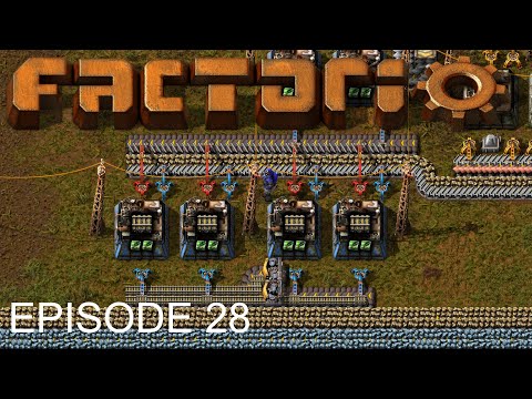 Factorio Episode 28, Rails automated, first step towards Production science packs