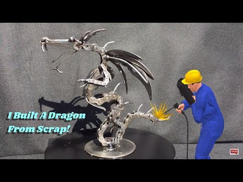 I BUILT A CHINESE DRAGON SCULPTURE FROM WELDING RECYCLED SCRAP METAL