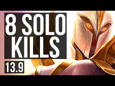 KAYLE vs JAYCE (TOP) | 8 solo kills, 700+ games | KR Master | 13.9