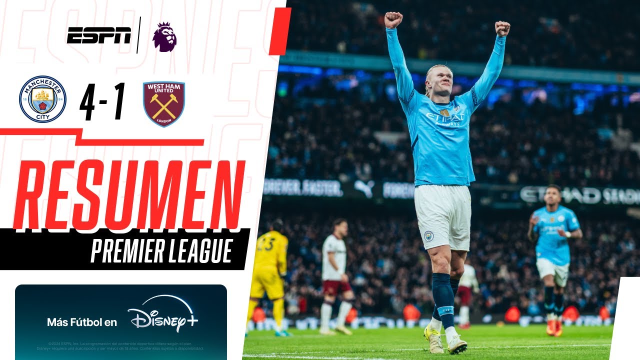 DOBLETE TOP DE HAALAND Y PALIZA DEL CITY DE PEP EN ETIHAD | Man. City 4-1 West Ham | RESUMEN