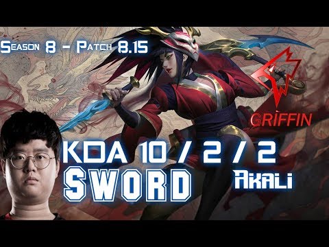 GRF Sword AKALI vs YASUO Mid - Patch 8.15 KR Ranked