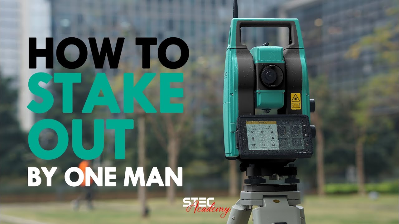 AXIS10 Robotic Total Station Tutorials | How to stake out points by only one man?  #survey