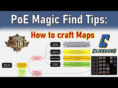 PoE Magic Find Tips: 🤑  How to craft Maps for Magic Find Build Currency Farming 🏹 💰 by Clickachu 👾