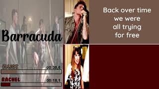 Glee -  Barracuda | Line Distribution + Lyrics