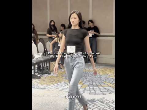 The ultimate clash between a model's walk and pure judge aura 💀 #supermodel #fashion #shorts