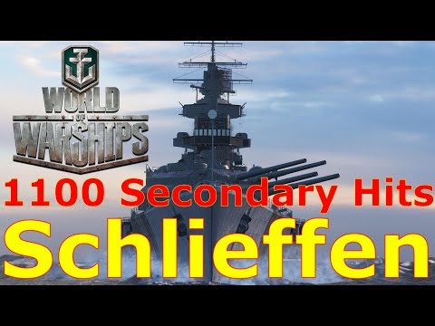 World of Warships- 1100+ Secondary Hits With Schlieffen