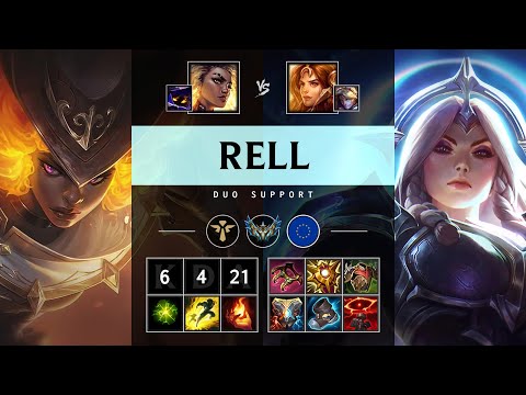 Rell Support vs Leona: Triple Kill, Killing spree - EUW Challenger Patch 14.24