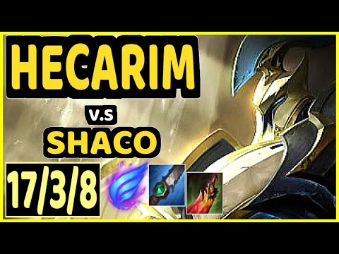 CBOI (HECARIM) vs SHACO - 17/3/8 KDA JUNGLE GAMEPLAY - EUW Ranked GRANDMASTER
