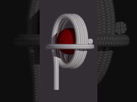 How to tie a Monkey’s Fist Knot.  Used to serve as a weight , and easier to throw. #shorts