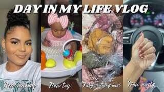 DAY IN THE LIFE | baby clothing haul, skip hop toy, sephora collection makeup +nail appointment