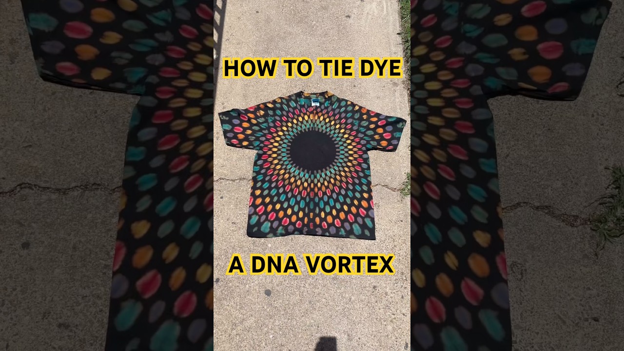 How to tie dye this DNA vortex pattern #tiedye #streetwear #diy #tutorial