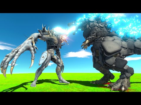 Atomic GODZILLA vs Upgraded SCOURGE - Animal Revolt Battle Simulator
