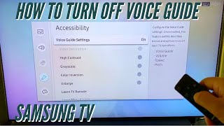 How to Disable Voice Guide on Samsung TV