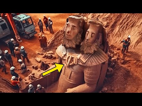 Miners Find Ancient Statue When They See The Text On The Side, They Make A Run For It
