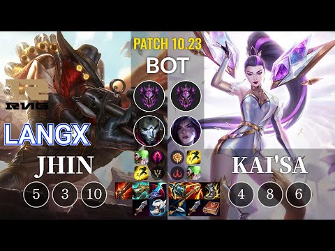 RNG Langx Jhin vs Kai'Sa Bot - KR Patch 10.23