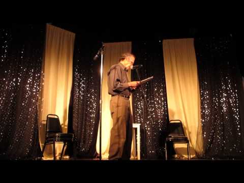 Mike Sauntry reading poetry at Camp Bar, Apr 21st, 2014