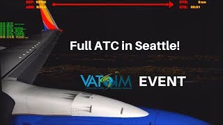 Good Evening Seattle!!! | Southwest 2373: Approach & Landing in Seattle | VATSIM Event!!! (Full ATC)